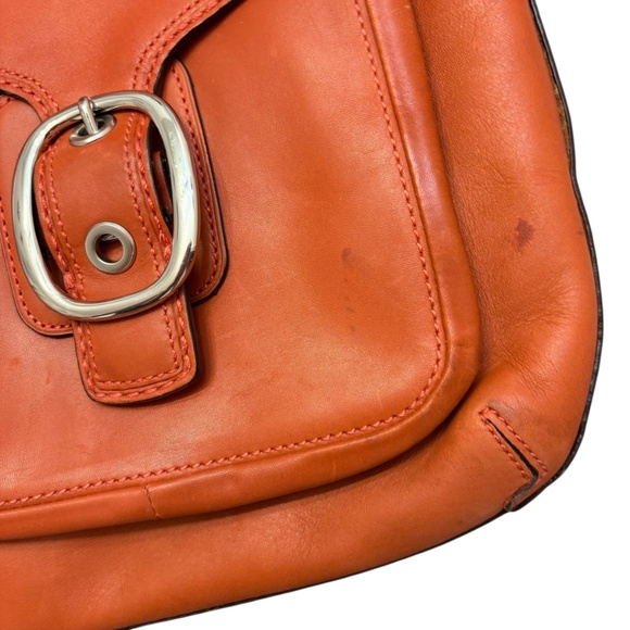Coach vintage y2k F13356 RARE bleaker XL hobo bag orange rust burnt sienna - Picture 13 of 16